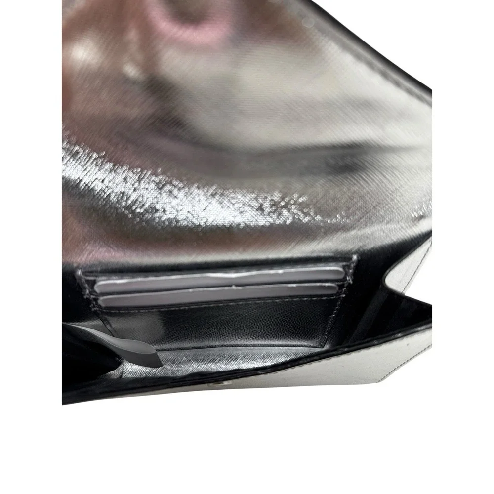 Victoria's Secret Jewel Metallic Envelope Pouch Wallet: Silver - Picture 3 of 8